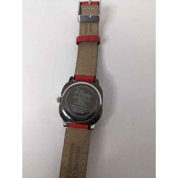 Disney Mickey Mouse Watch with Square Watch Face and Red Band - Picture 3 of 7